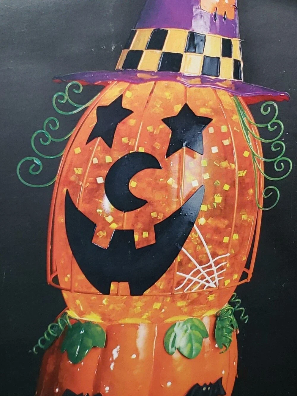 Vintage JCPenny Home Collection Pumpkin Aqua Lamp